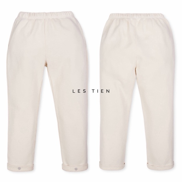 Like New - Les Tien Heavyweight Snap Front Pant in Ivory (L)